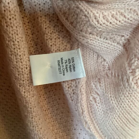 Sonoma Pink Cable Knit Comfy Cozy Preppy Winter Casual V Neck Sweater XXL - Picture 6 of 9